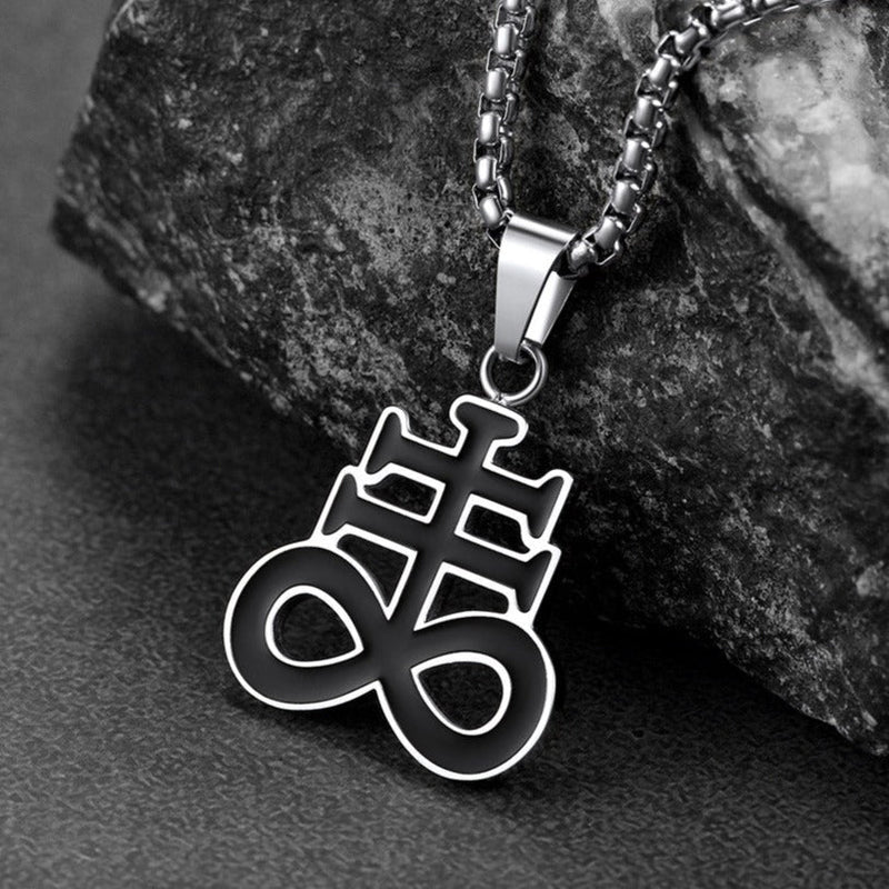 Satanic Leviathan Cross Necklace for