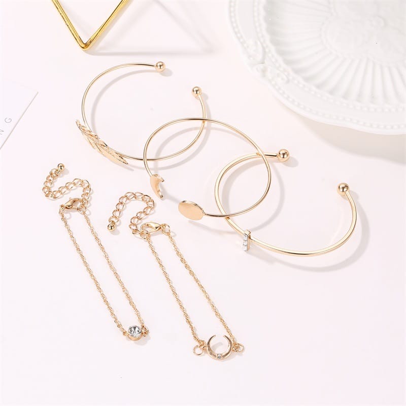 Celestial Harmony Crystal Bracelet Set (5pcs)