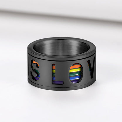 Rainbow Love Pride Fidget Anxiety Ring for Lgbt