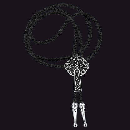 Irish Celtic Cross Knot Bolo Tie for