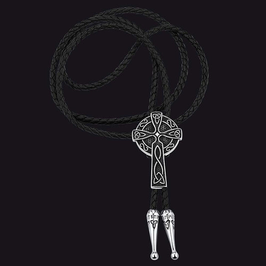 Irish Celtic Cross Knot Bolo Tie for