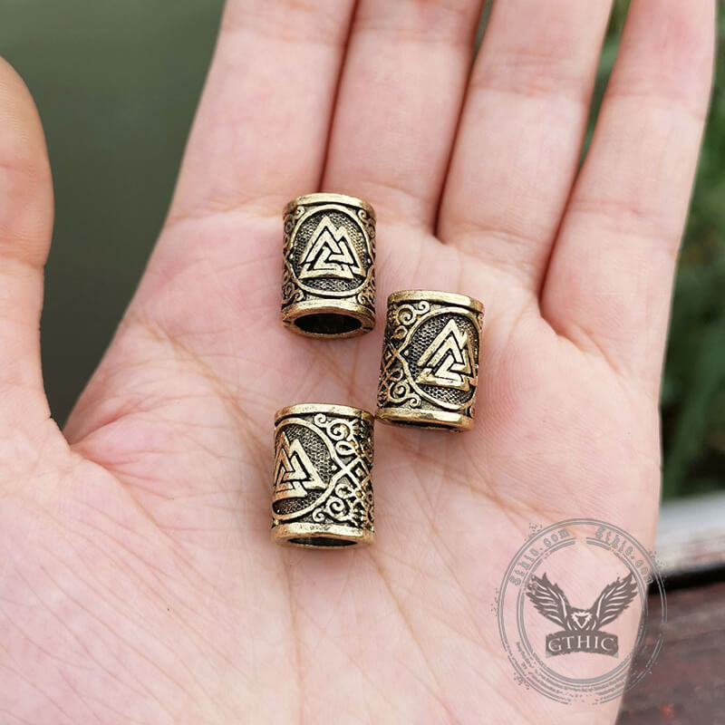 Celtic Knot Valknut Alloy Viking Beard Bead