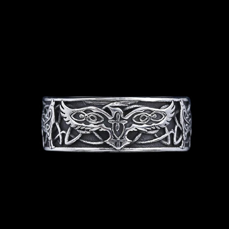 Center Cross Eagle Ring