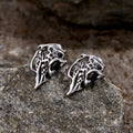 Cheetah Head Gemstone Stainless Steel Stud Earrings