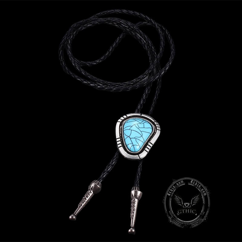 Classic Turquoise Western Cowboy Bolo Tie