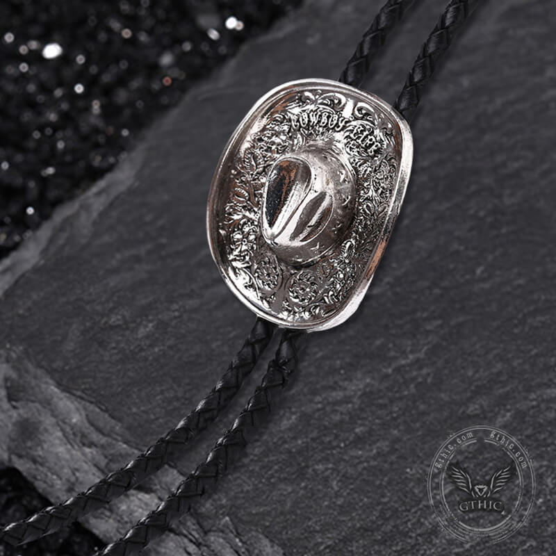 Classic Western Cowboy Hat Alloy Bolo Tie
