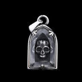 Clear Casket Skull Pendant