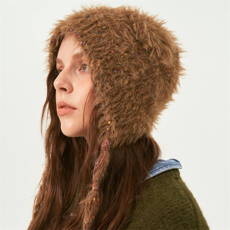 Colorful Dots Knitted Wool-blend Beanie Hat