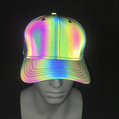 Colorful Rave Polyester Reflective Cap