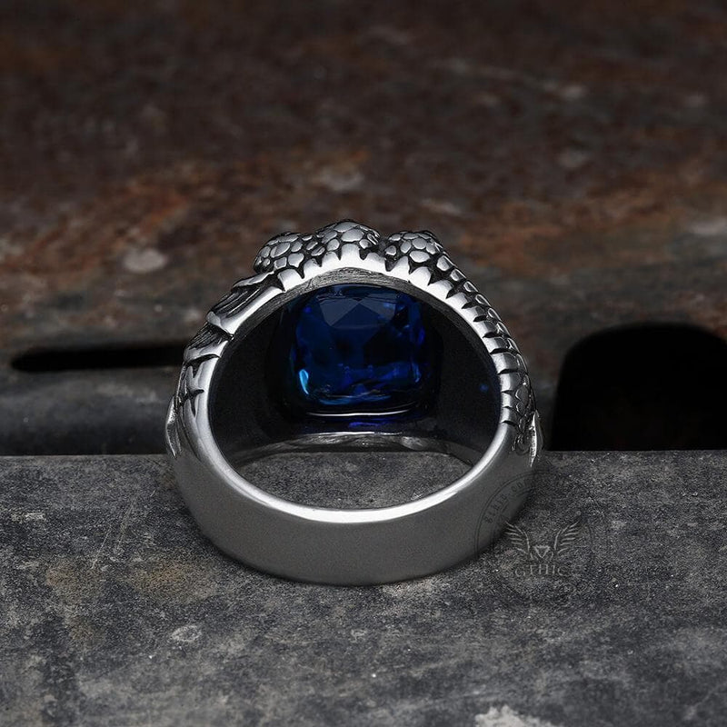 Cool Dragon Claw Stainless Steel Cz Ring