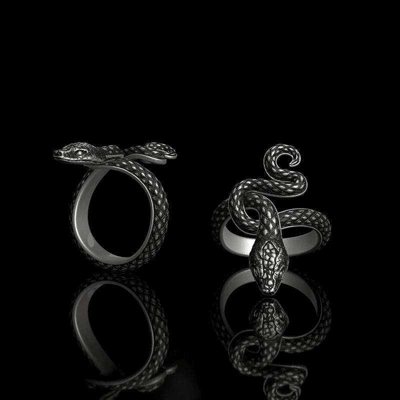Covetous Silver Serpent Sterling Silver Ring