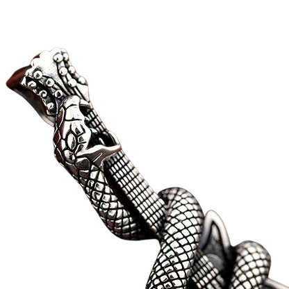 Creative Accessories of Snake on Guitar-shaped / Pure Silver Pendant / Rock Style