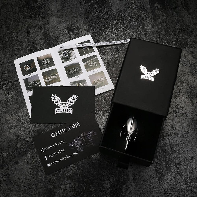 Crow Head Stainless Steel Beast Ring
