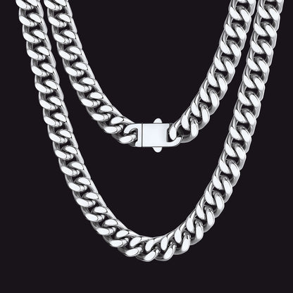 Miami Cuban Link Chain Necklace 5/7/9/12 Mm Chain for