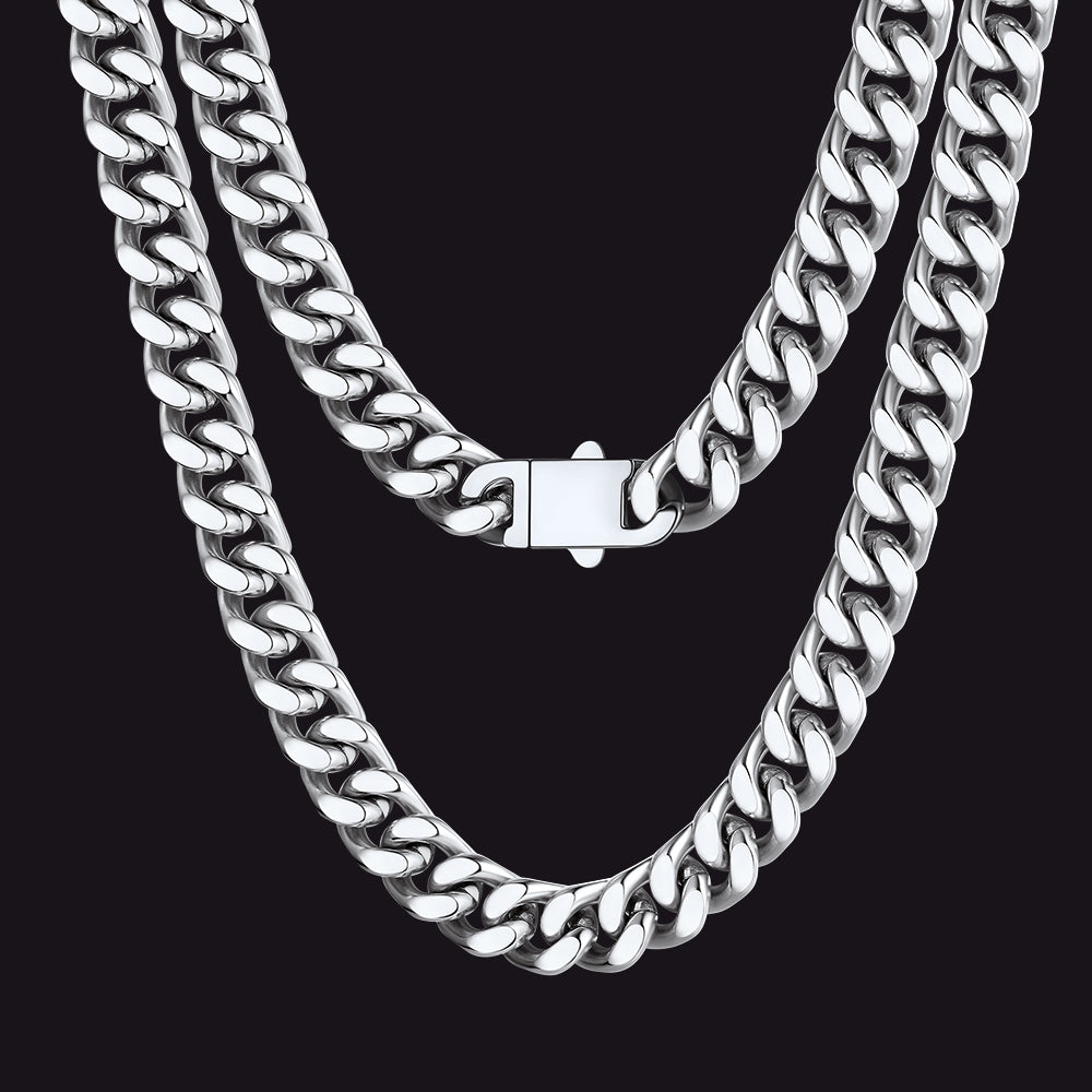 Miami Cuban Link Chain Necklace 5/7/9/12 Mm Chain for