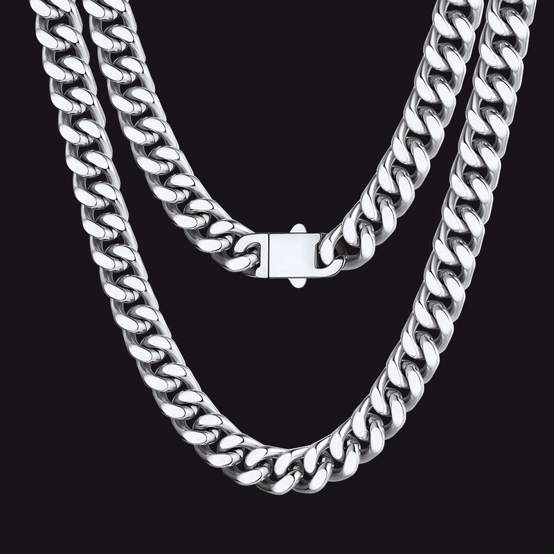 Miami Cuban Link Chain Necklace 5/7/9/12 Mm Chain for