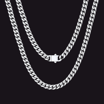 To My Man Miami Cuban Link Chain Necklace, Birthday or Anniversary Gift for Him