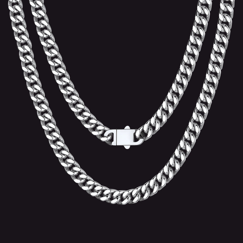 To My Man Miami Cuban Link Chain Necklace, Birthday or Anniversary Gift for Him