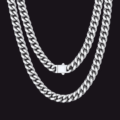 Miami Cuban Link Chain Necklace 5/7/9/12 Mm Chain for