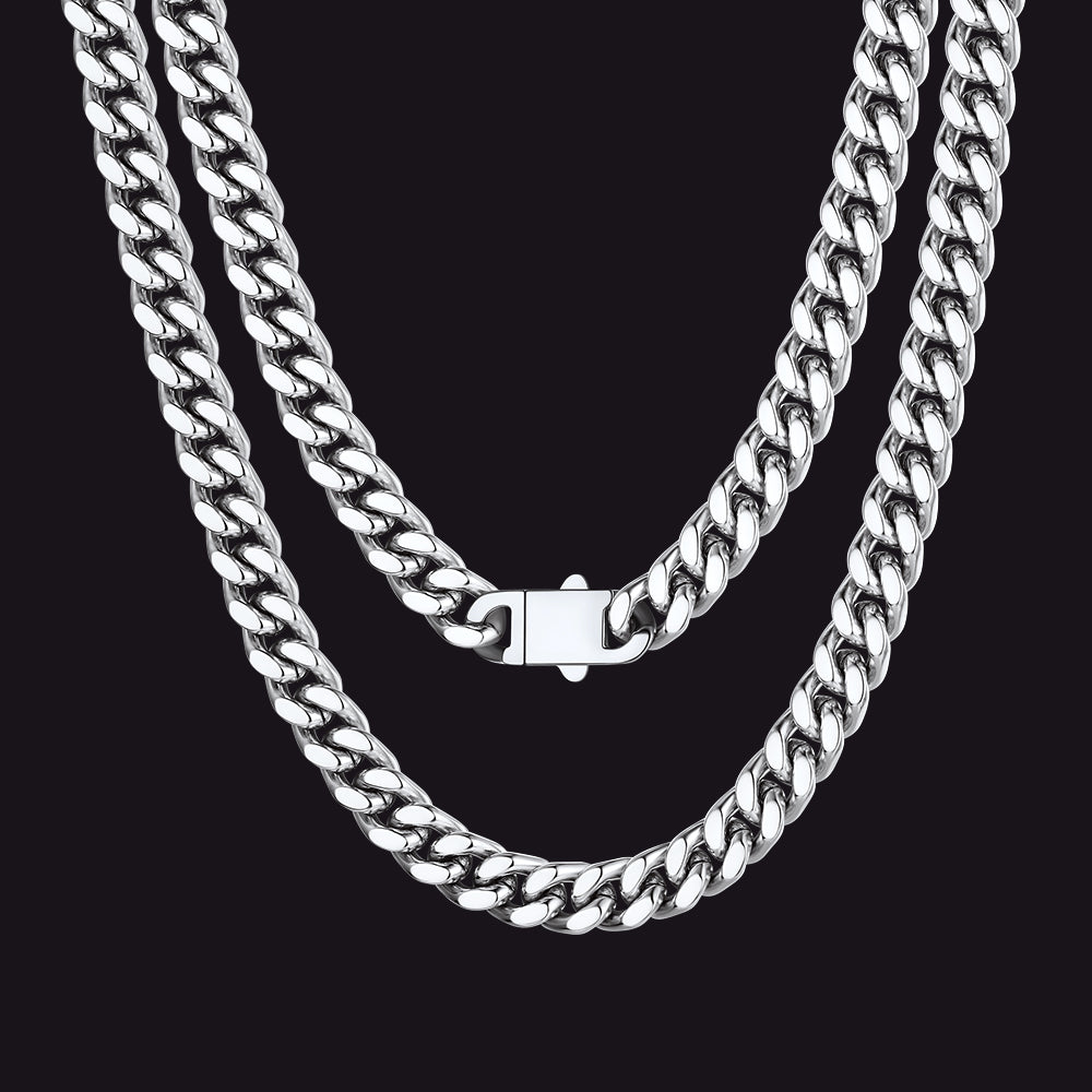 Miami Cuban Link Chain Necklace 5/7/9/12 Mm Chain for