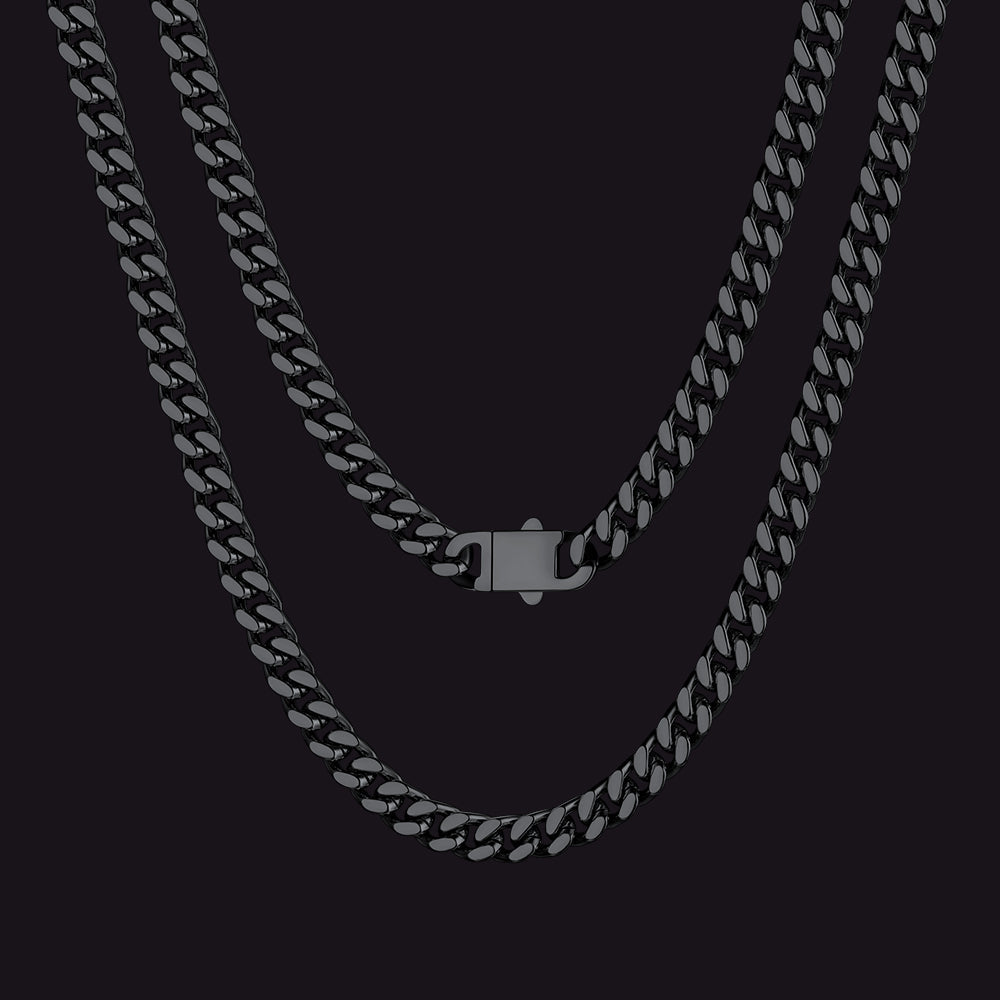 To My Man Miami Cuban Link Chain Necklace, Birthday or Anniversary Gift for Him