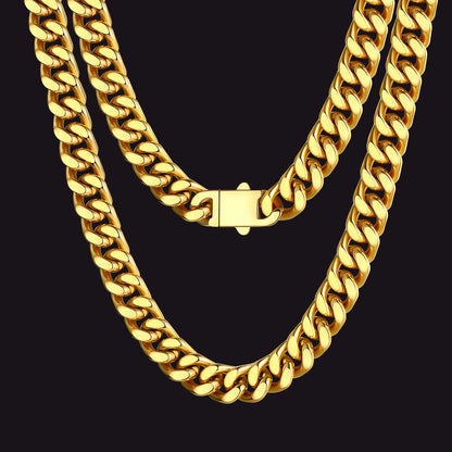 To My Man Miami Cuban Link Chain Necklace, Birthday or Anniversary Gift for Him