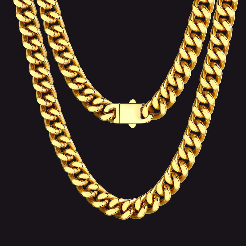 Miami Cuban Link Chain Necklace 5/7/9/12 Mm Chain for