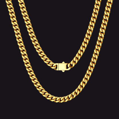 To My Man Miami Cuban Link Chain Necklace, Birthday or Anniversary Gift for Him