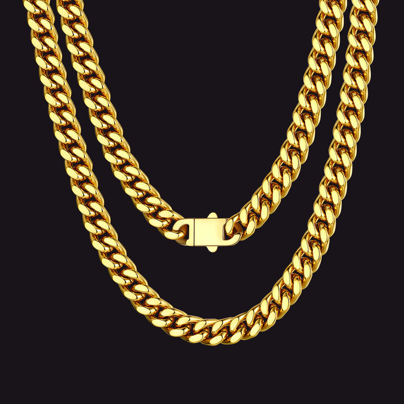 Miami Cuban Link Chain Necklace 5/7/9/12 Mm Chain for