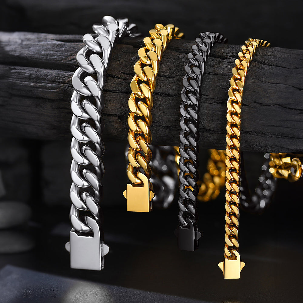 Miami Cuban Link Chain Necklace 5/7/9/12 Mm Chain for