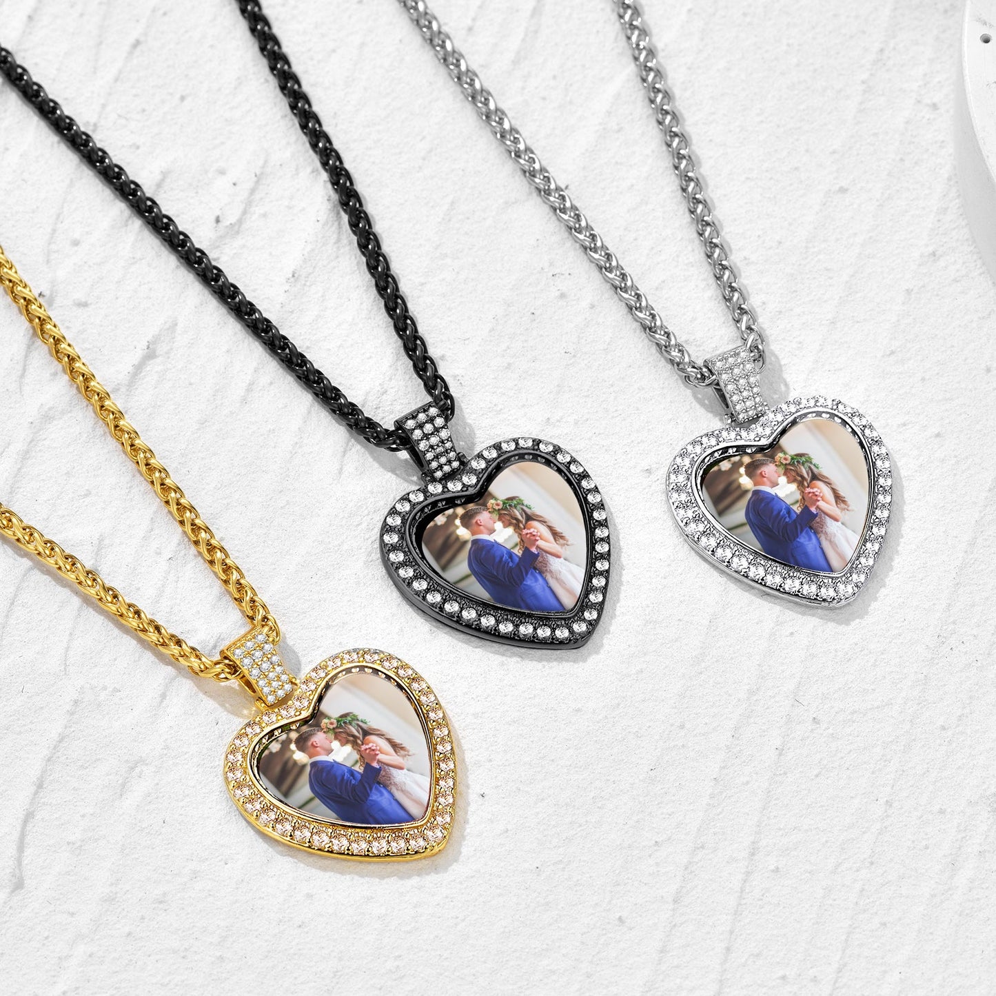Customized Heart Picture Photo Necklace Memorial Gift for