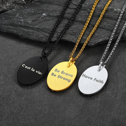 Personalized Photo Pendant Necklace With Skull for