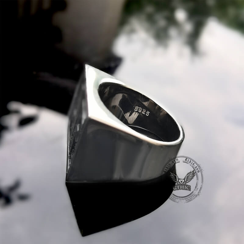 Custom Double Letter Initial Sterling Silver Ring