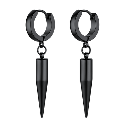 Punk Long Spike Dangle Hoop Earrings for