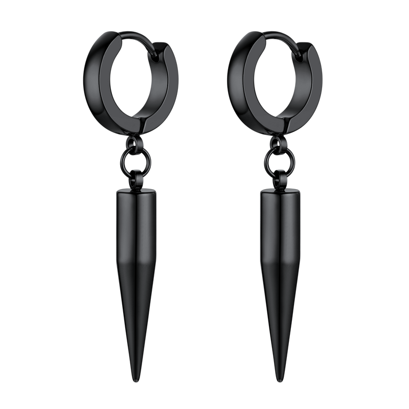 Punk Long Spike Dangle Hoop Earrings for