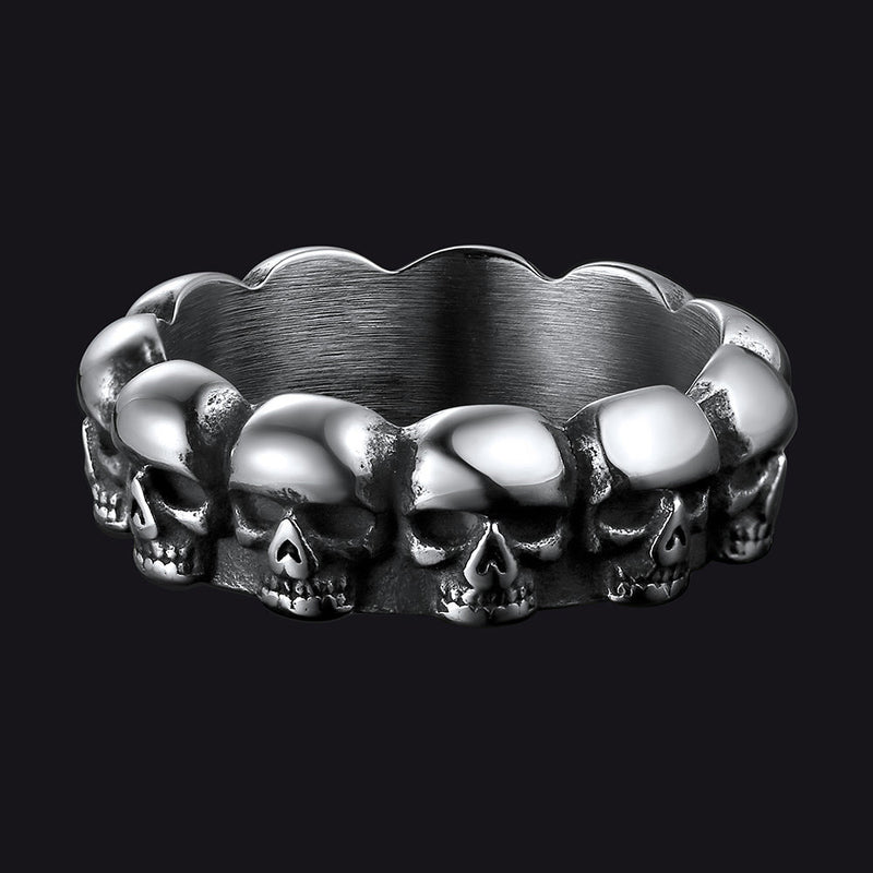 Gothic Punk Skull Ring for Stainless Steel