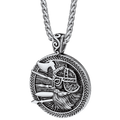 Norse Viking Odin Warrior Pendant Necklace for