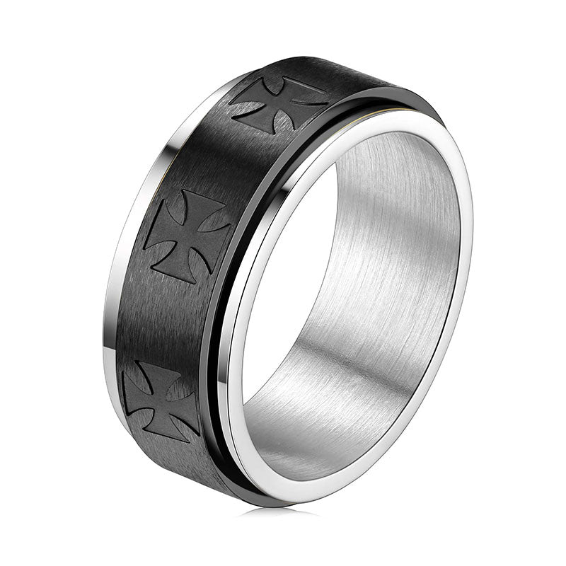 Knights Templar Cross Anxiety Ring for