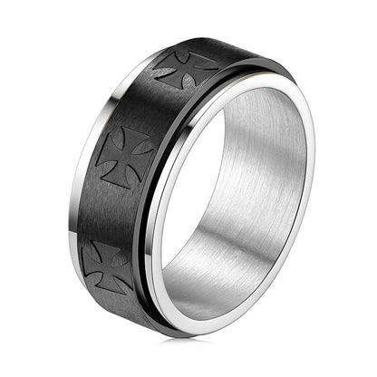 Knights Templar Cross Anxiety Ring for