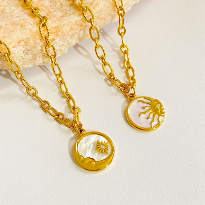Moon and Sun Celestial Necklace