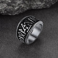 Norse Viking Valknut Ring With Rune for