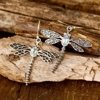 Metamorphosis Dragonfly Rhinestone Earrings