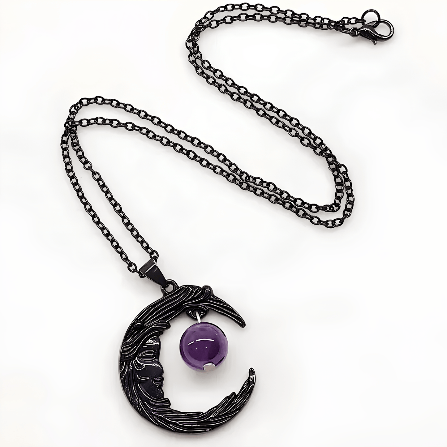 Amethyst Moonshadow Charm