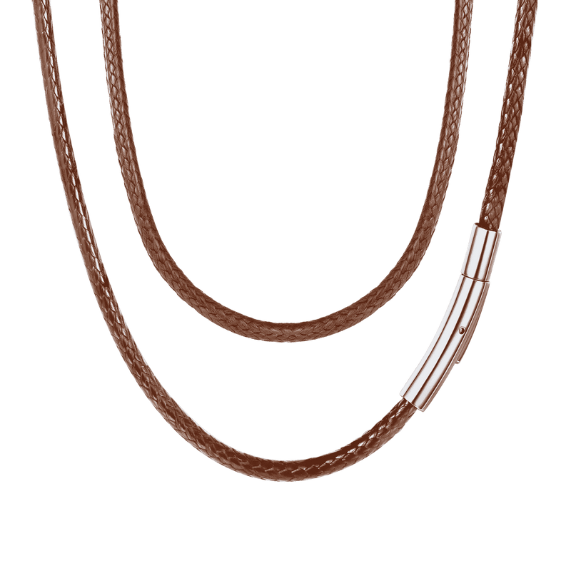 Braided Leather Cord Chain Wax Rope Necklace for 2mm/3mm