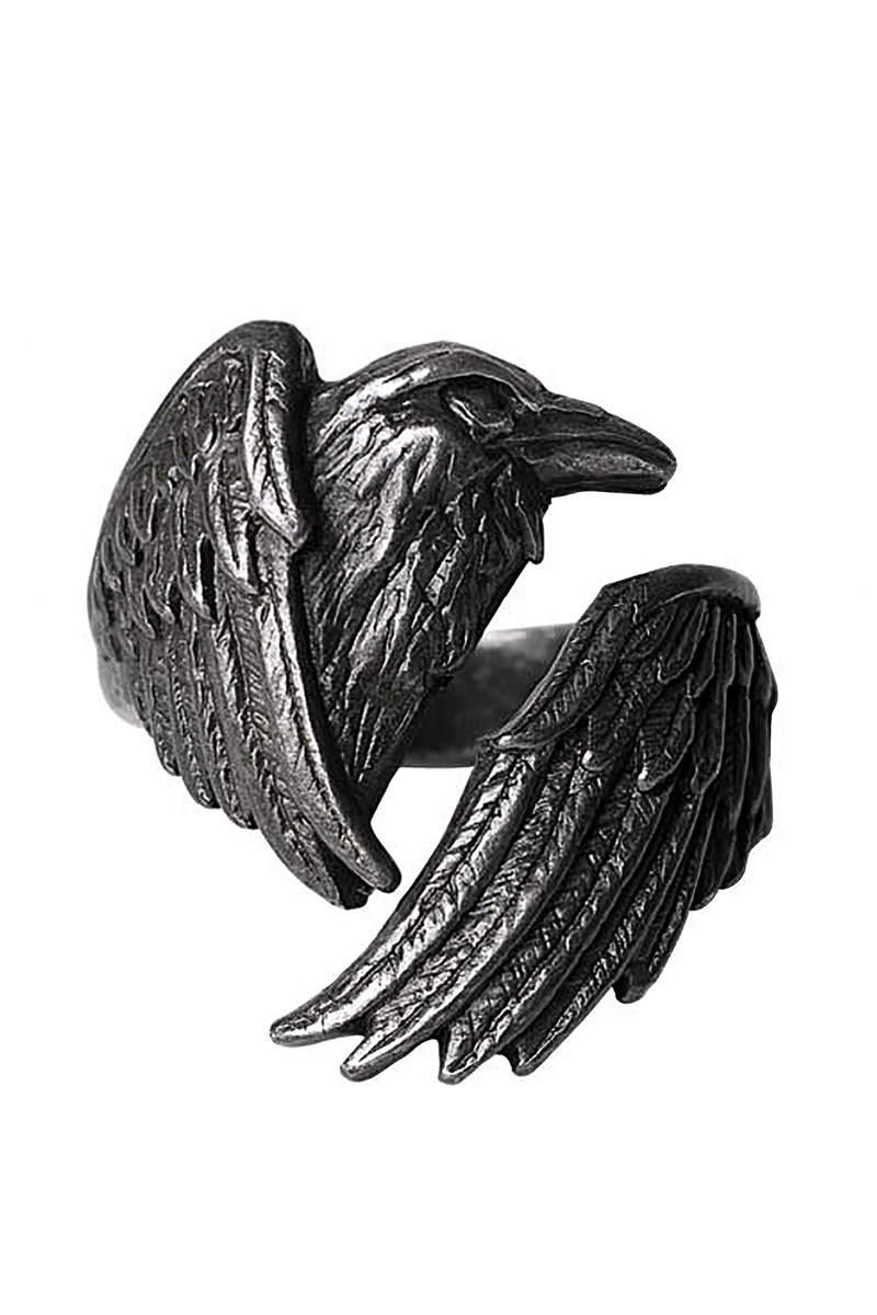 Dark Bird Claw Ring in Antiqued English Pewter
