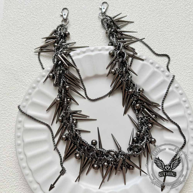 Dark Hip-hop Studded Punk Metal Pants Chain