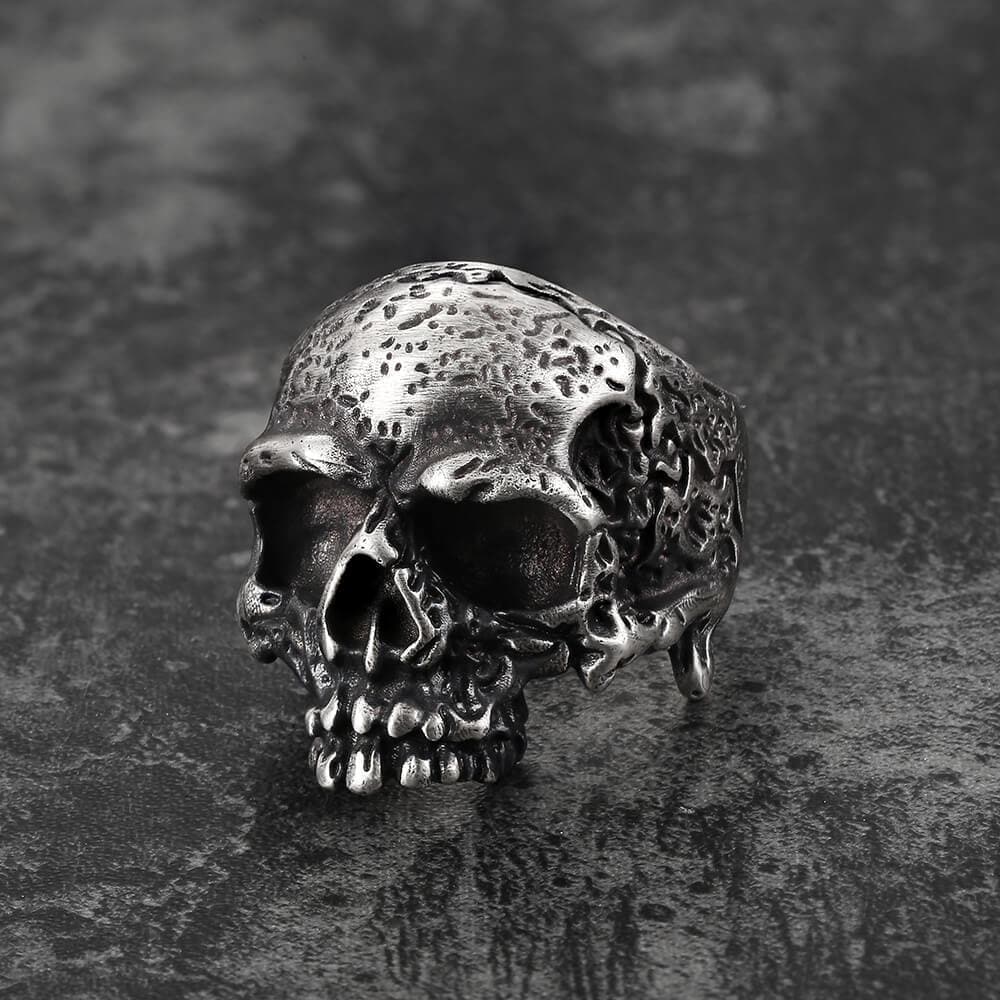 Dark Pioneer Sterling Silver Skull Ring