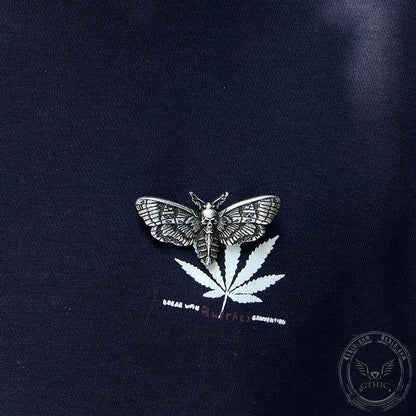 Death Head Moth Zinc Alloy Skull Brooch