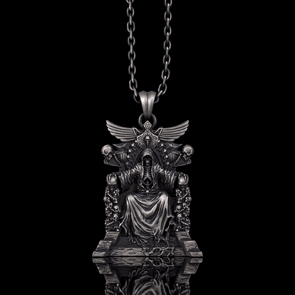 Death Regal Throne Sterling Silver Pendant