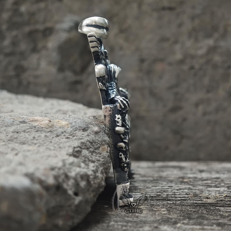 Death Regal Throne Sterling Silver Pendant